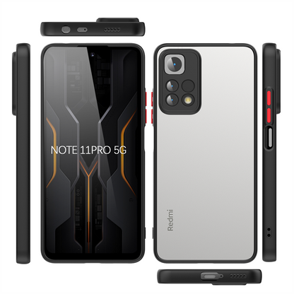 Xiaomi Redmi Note 11 Pro 5G Kılıf Zore Hux Kapak Siyah