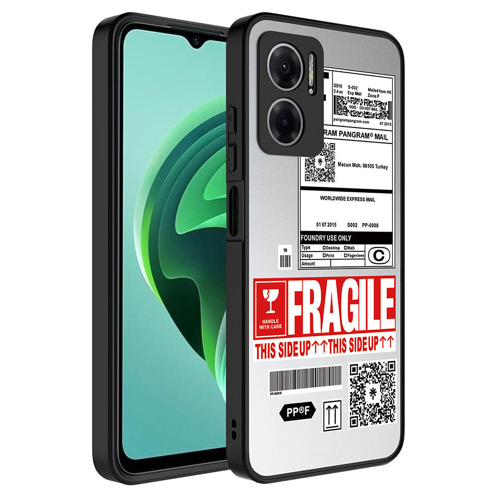 Xiaomi Redmi Note 11E Kılıf Aynalı Desenli Kamera Korumalı Parlak Zore Mirror Kapak Fragile