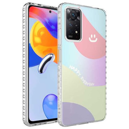 Xiaomi Redmi Note 11S Global Kılıf Airbag Kenarlı Renkli Desenli Silikon Zore Elegans Kapak