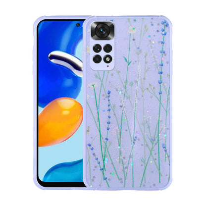 Xiaomi Redmi Note 11S Global Kılıf Simli Desenli Kamera Korumalı Parlak Zore Popy Kapak