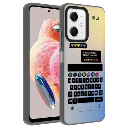 Xiaomi Redmi Note 12 4G Kılıf Desenli Zore Dragon Sert Kapak Klavye
