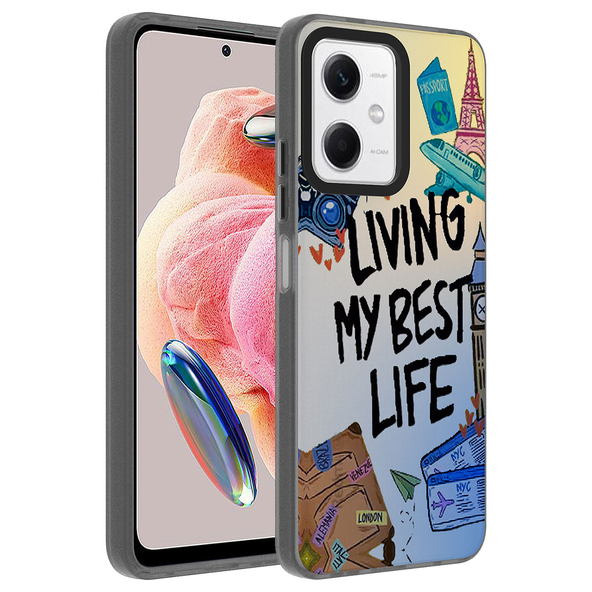 Xiaomi Redmi Note 12 4G Kılıf Desenli Zore Dragon Sert Kapak Seyahat