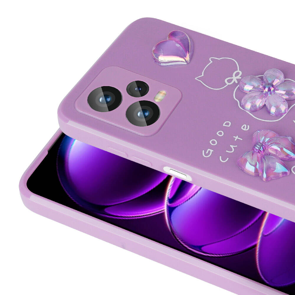 Xiaomi Redmi Note 12 4G Kılıf Kabartma Figürlü Parlak Zore Toys Silikon Kapak Açık Yeşil