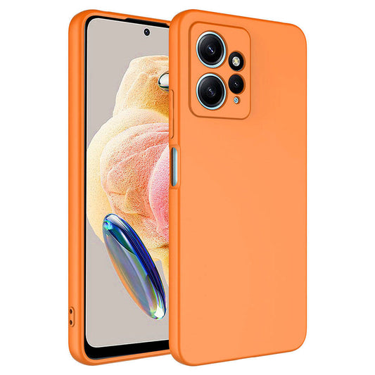 Xiaomi Redmi Note 12 4G Kılıf Zore Mara Lansman Kapak Turuncu