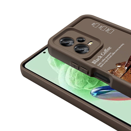 Xiaomi Redmi Note 12 5G Kılıf Kamera Korumalı Baskılı Arka Yüzey Zore Klas Kapak Koyu Kahve