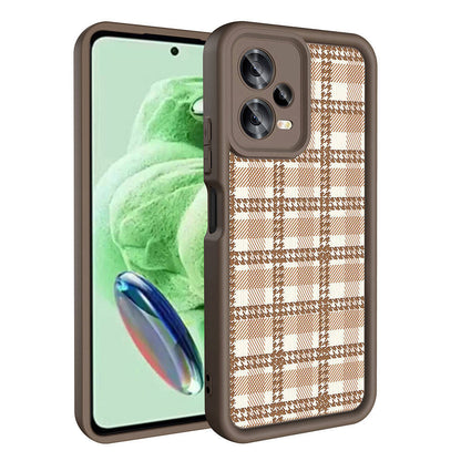 Xiaomi Redmi Note 12 5G Kılıf Kamera Korumalı Baskılı Arka Yüzey Zore Klas Kapak Açık Kahve