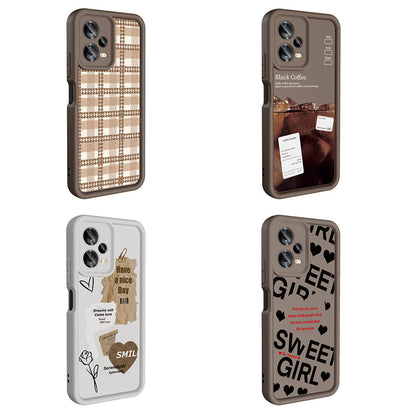 Xiaomi Redmi Note 12 5G Kılıf Kamera Korumalı Baskılı Arka Yüzey Zore Klas Kapak Siyah