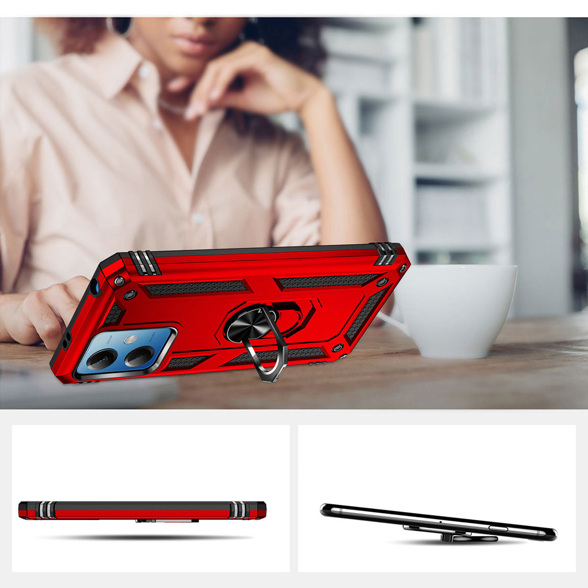 Xiaomi Redmi Note 12 5G Kılıf Zore Vega Kapak Siyah