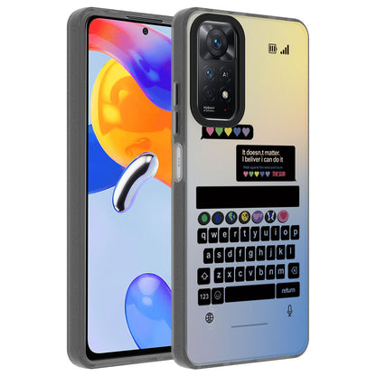 Xiaomi Redmi Note 12 Pro 4G Kılıf Desenli Zore Dragon Sert Kapak Klavye