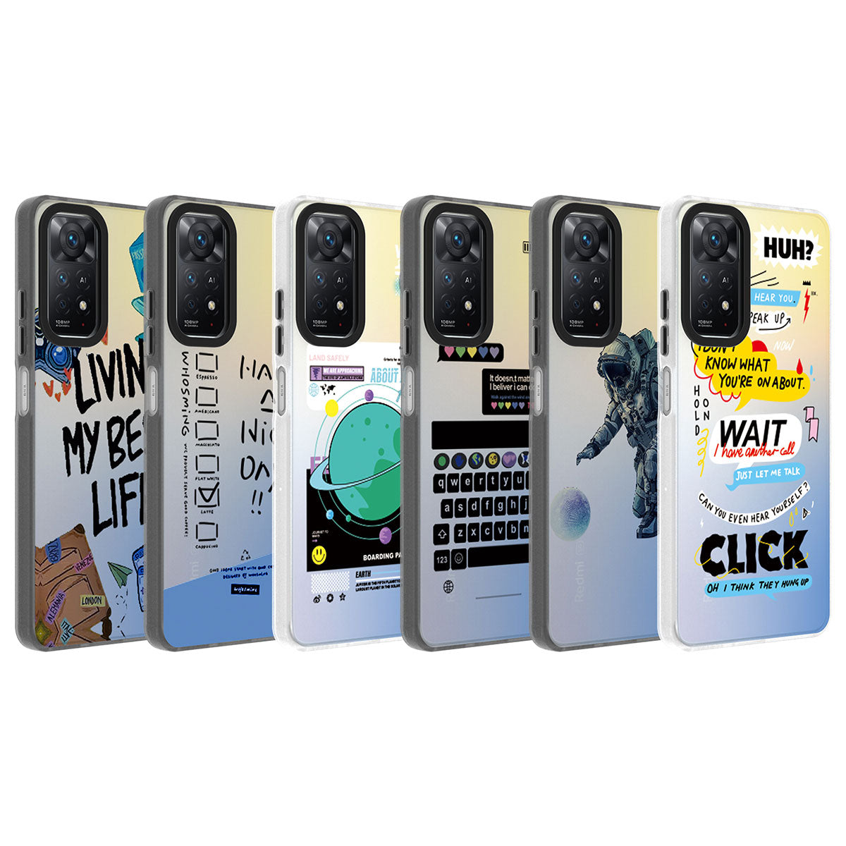 Xiaomi Redmi Note 12 Pro 4G Kılıf Desenli Zore Dragon Sert Kapak Astronot