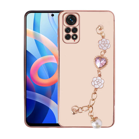 Xiaomi Redmi Note 12 Pro 4G Kılıf El Tutamaçlı Kamera Korumalı Zore Taka Silikon Kapak Pembe