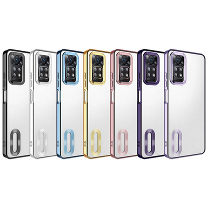 Xiaomi Redmi Note 12 Pro 4G Kılıf Kamera Korumalı Logo Gösteren Zore Omega Kapak Gold