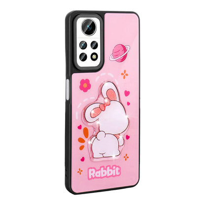 Xiaomi Redmi Note 12 Pro 4G Kılıf Parlayan Kabartmalı İkonik Figürlü Zore Amas Silikon Kapak Siyah