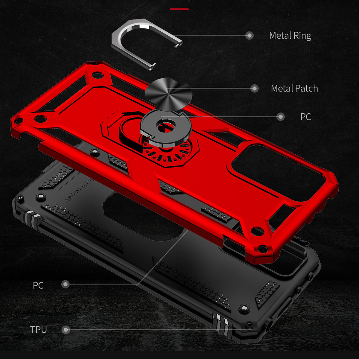 Xiaomi Redmi Note 12 Pro 4G Kılıf Zore Vega Kapak Kırmızı