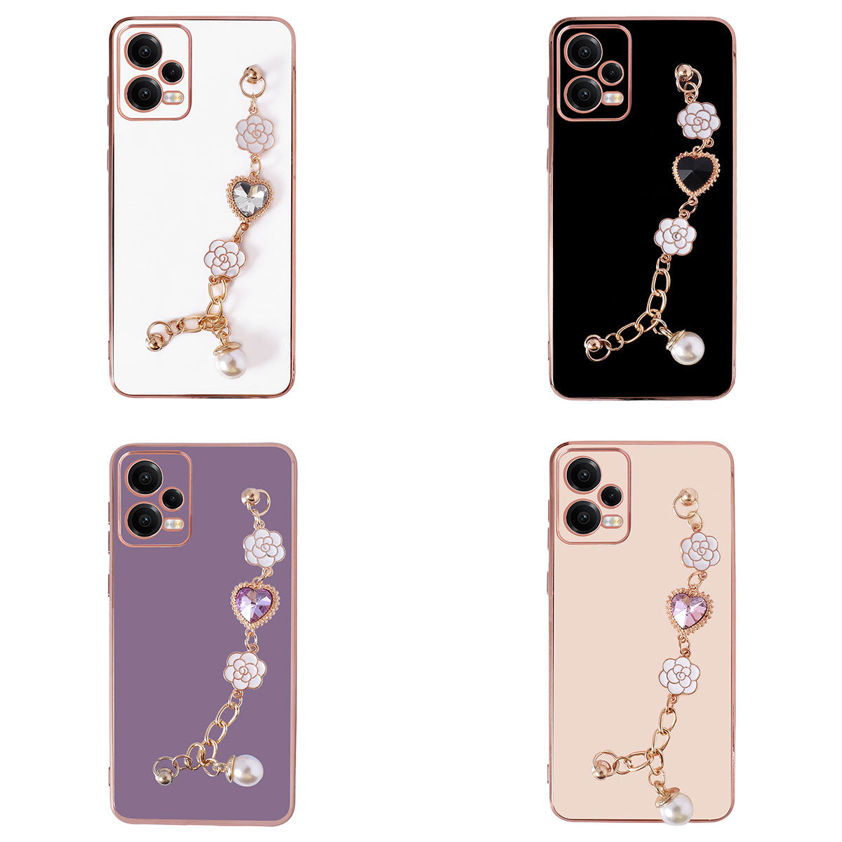 Xiaomi Redmi Note 12 Pro 5G Kılıf El Tutamaçlı Kamera Korumalı Zore Taka Silikon Kapak Beyaz