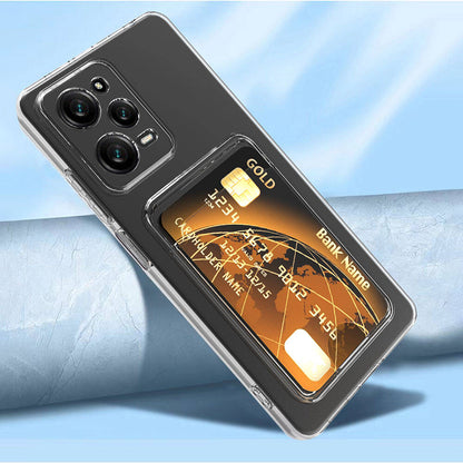 Xiaomi Redmi Note 12 Pro 5G Kılıf Kartlıklı Şeffaf Zore Setra Clear Silikon Kapak Renksiz