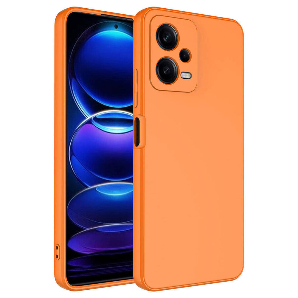Xiaomi Redmi Note 12 Pro 5G Kılıf Zore Mara Lansman Kapak Turuncu