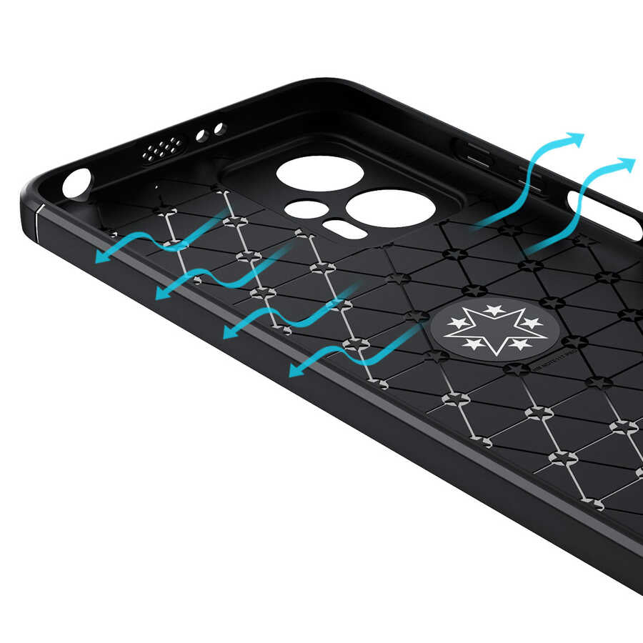 Xiaomi Redmi Note 12 Pro 5G Kılıf Zore Ravel Silikon Kapak Siyah