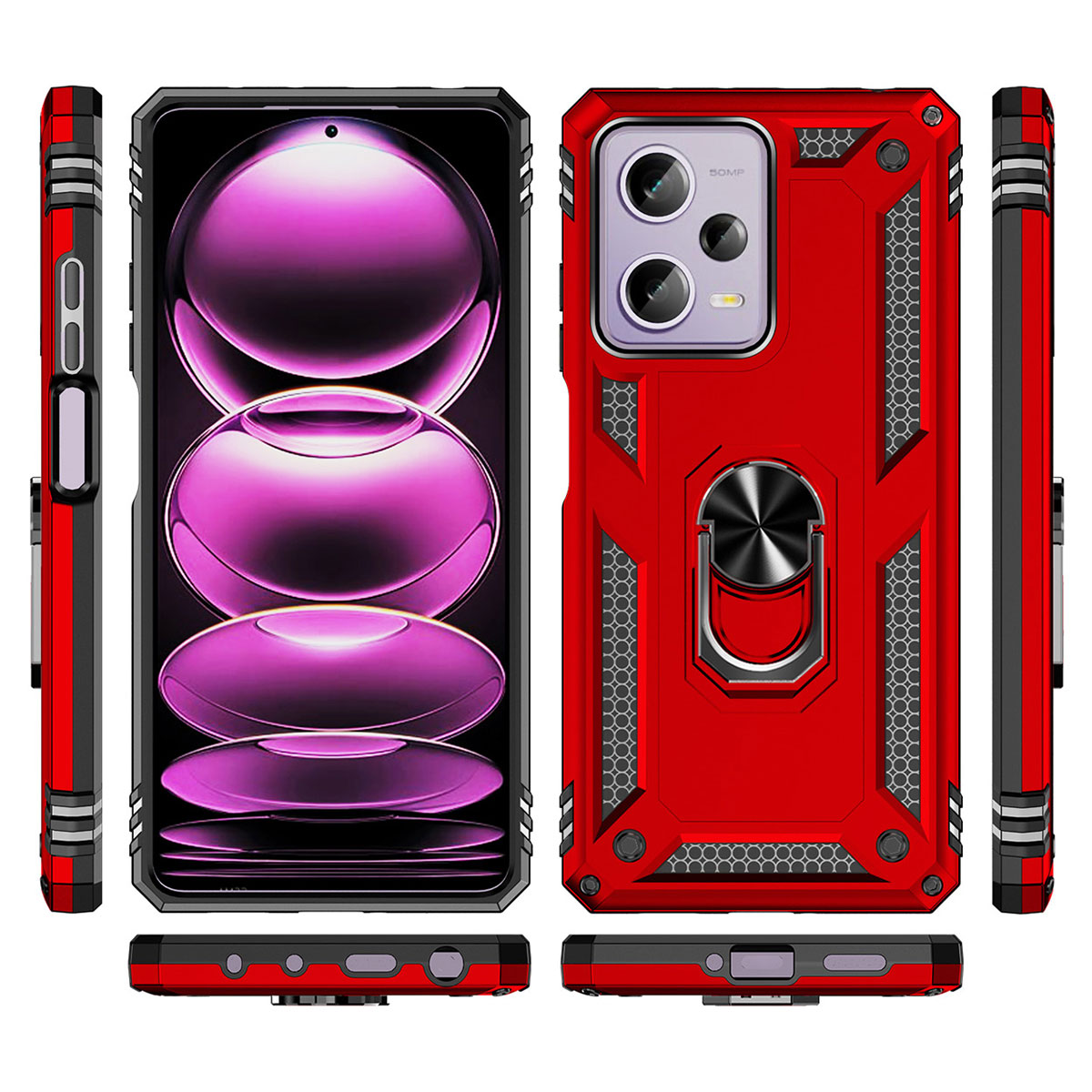 Xiaomi Redmi Note 12 Pro 5G Kılıf Zore Vega Kapak Siyah