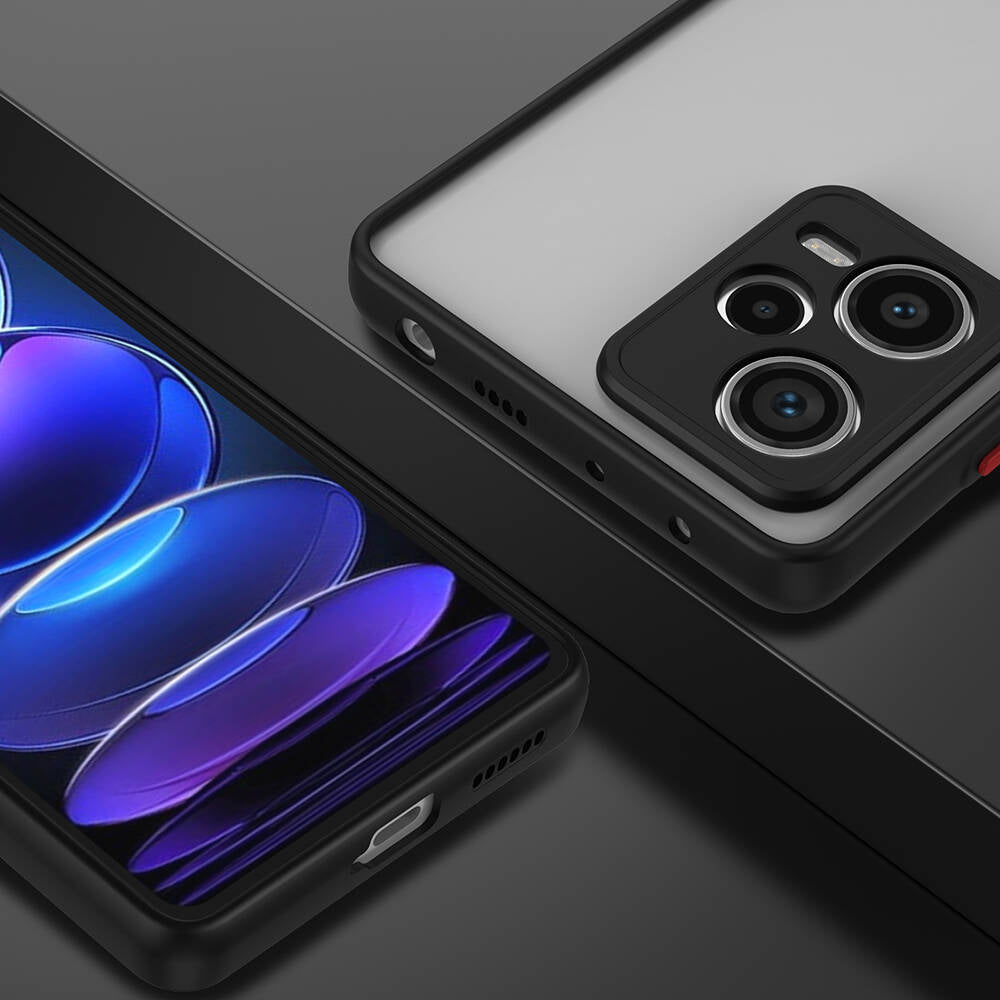 Xiaomi Redmi Note 12 Pro Plus 5G Kılıf Zore Hux Kapak Siyah