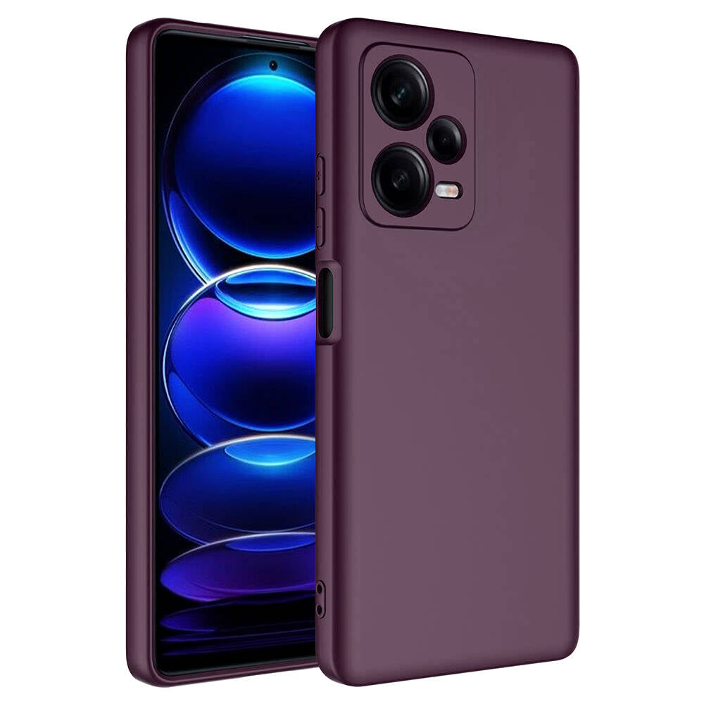 Xiaomi Redmi Note 12 Pro Plus 5G Kılıf Zore Mara Lansman Kapak Koyu Mor