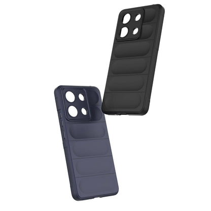 Xiaomi Redmi Note 13 4G Kılıf Esnek TPU Oyuklu Arka Yüzey Tasarımlı Zore Etnik Silikon Kapak Lacivert