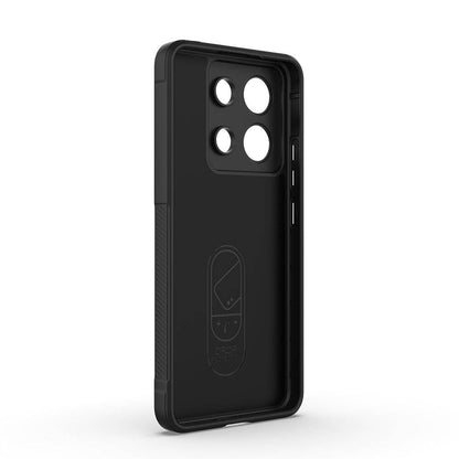 Xiaomi Redmi Note 13 4G Kılıf Esnek TPU Oyuklu Arka Yüzey Tasarımlı Zore Etnik Silikon Kapak Koyu Yeşil