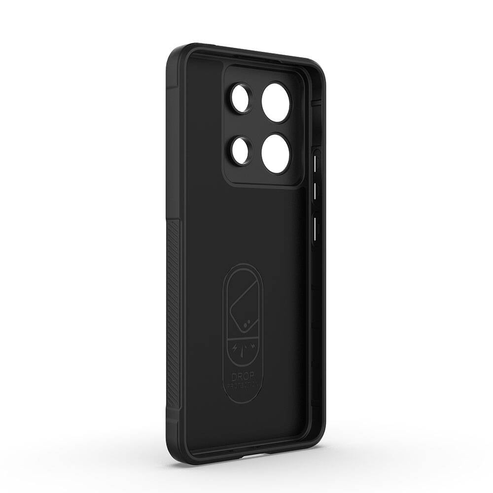 Xiaomi Redmi Note 13 4G Kılıf Esnek TPU Oyuklu Arka Yüzey Tasarımlı Zore Etnik Silikon Kapak Lacivert