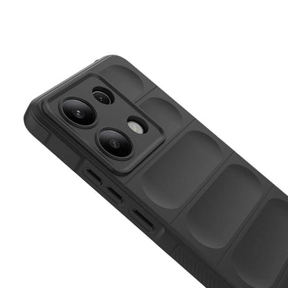 Xiaomi Redmi Note 13 4G Kılıf Esnek TPU Oyuklu Arka Yüzey Tasarımlı Zore Etnik Silikon Kapak Siyah