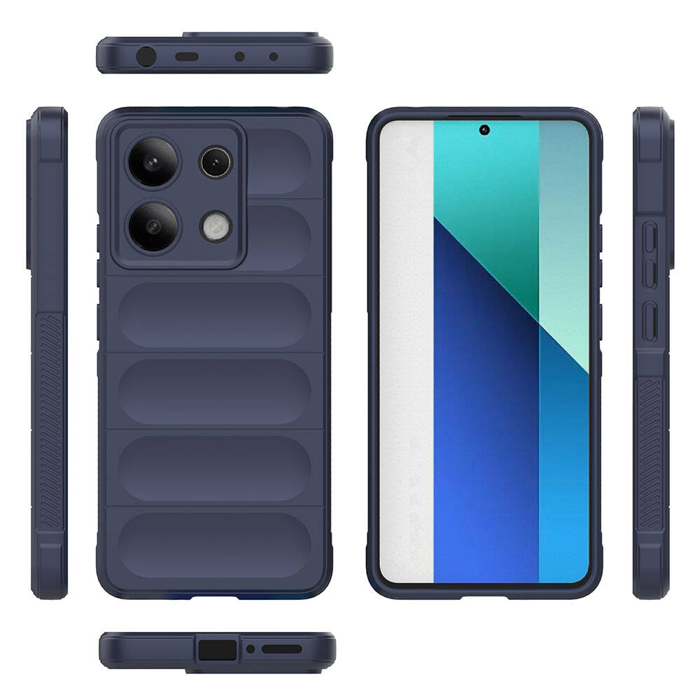 Xiaomi Redmi Note 13 4G Kılıf Esnek TPU Oyuklu Arka Yüzey Tasarımlı Zore Etnik Silikon Kapak Siyah