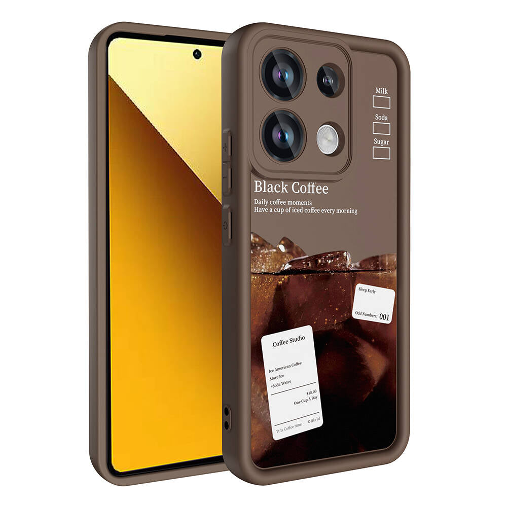 Xiaomi Redmi Note 13 4G Kılıf Kamera Korumalı Baskılı Arka Yüzey Zore Klas Kapak Siyah