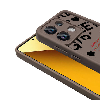 Xiaomi Redmi Note 13 4G Kılıf Kamera Korumalı Baskılı Arka Yüzey Zore Klas Kapak Koyu Kahve