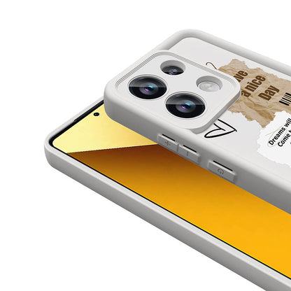 Xiaomi Redmi Note 13 4G Kılıf Kamera Korumalı Baskılı Arka Yüzey Zore Klas Kapak Açık Kahve