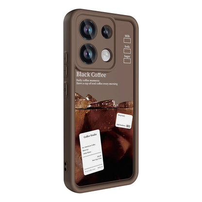 Xiaomi Redmi Note 13 4G Kılıf Kamera Korumalı Baskılı Arka Yüzey Zore Klas Kapak Koyu Kahve