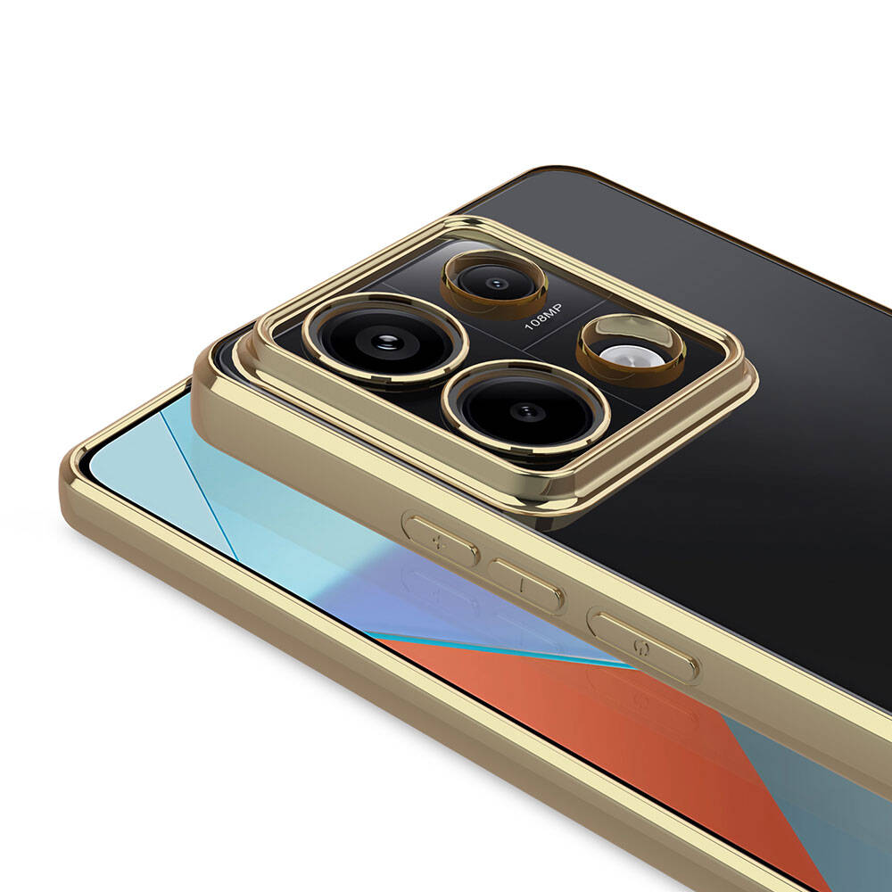 Xiaomi Redmi Note 13 4G Kılıf Kamera Korumalı Logo Gösteren Zore Omega Kapak Sierra Mavi