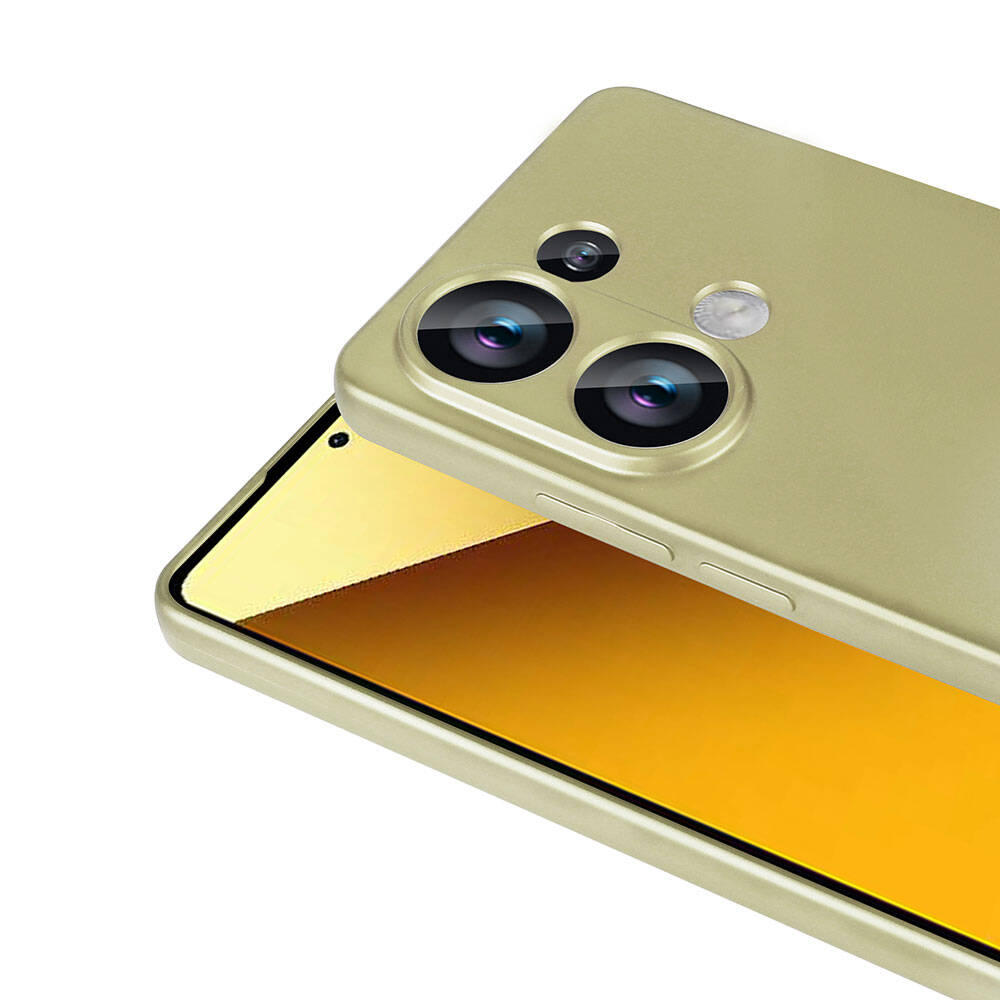 Xiaomi Redmi Note 13 4G Kılıf Zore Premier Silikon Kapak Gold