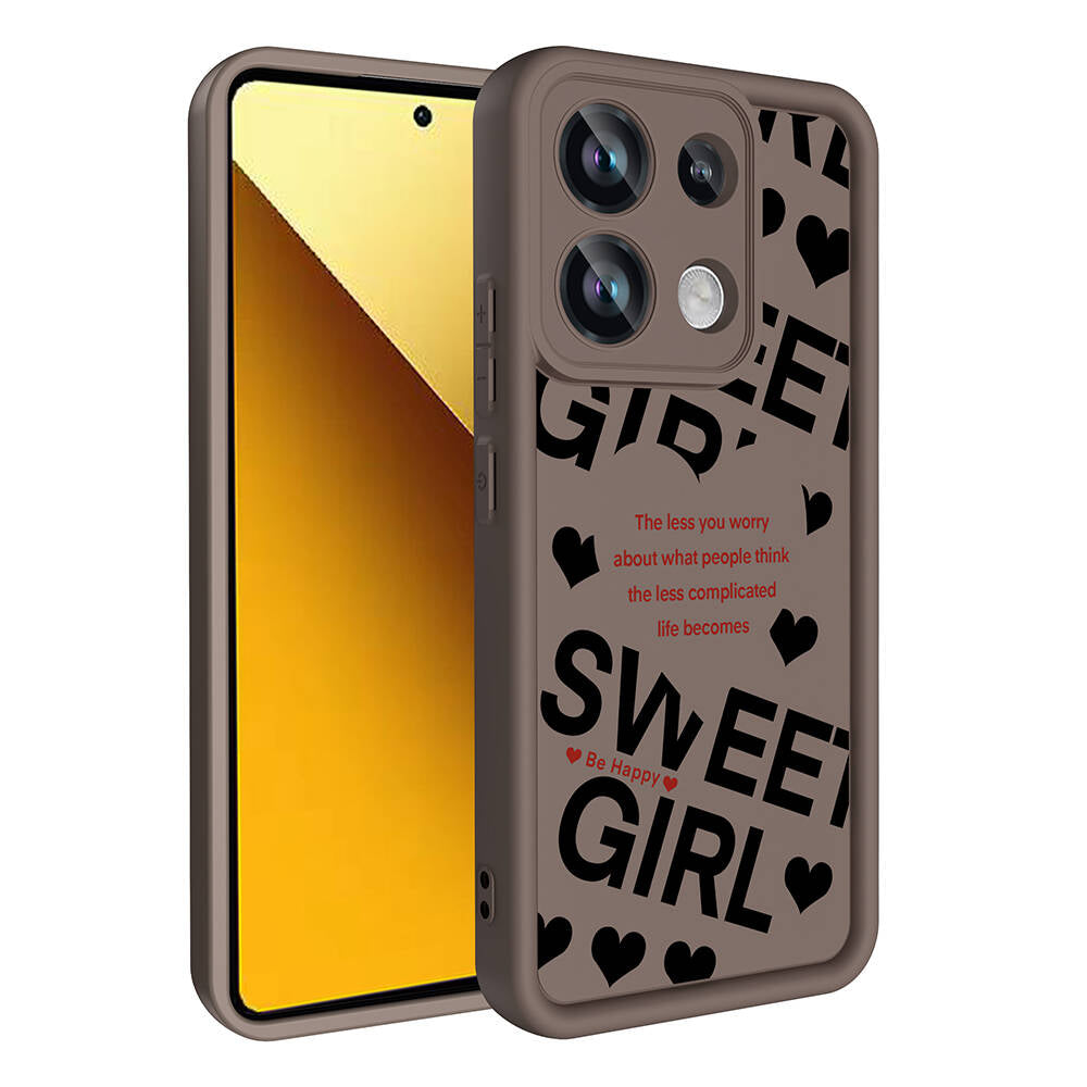 Xiaomi Redmi Note 13 Pro 4G Kılıf Kamera Korumalı Baskılı Arka Yüzey Zore Klas Kapak Siyah