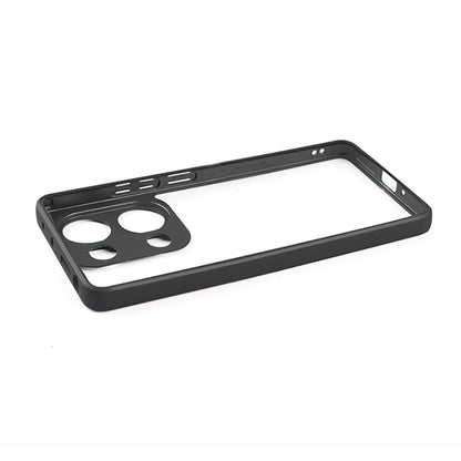 Xiaomi Redmi Note 13 Pro 4G Kılıf Kamera Korumalı Şeffaf Arka Yüzey Zore New Roll Kapak Siyah