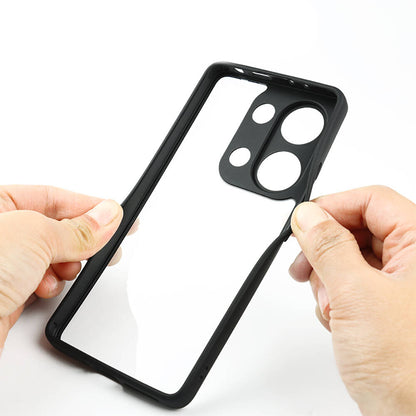 Xiaomi Redmi Note 13 Pro 4G Kılıf Kamera Korumalı Şeffaf Arka Yüzey Zore New Roll Kapak Siyah