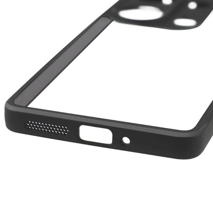 Xiaomi Redmi Note 13 Pro 4G Kılıf Kamera Korumalı Şeffaf Arka Yüzey Zore New Roll Kapak Siyah