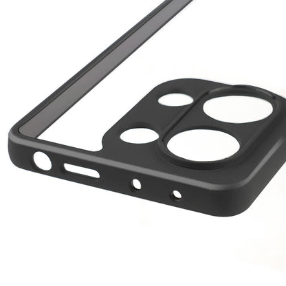 Xiaomi Redmi Note 13 Pro 4G Kılıf Kamera Korumalı Şeffaf Arka Yüzey Zore New Roll Kapak Siyah