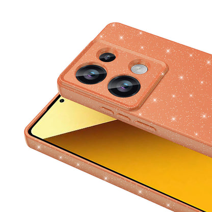 Xiaomi Redmi Note 13 Pro 4G Kılıf Kamera Korumalı Simli Lüks Zore Koton Kapak Lila