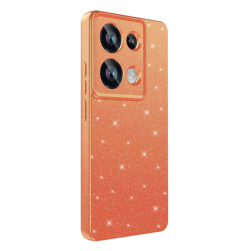 Xiaomi Redmi Note 13 Pro 4G Kılıf Kamera Korumalı Simli Lüks Zore Koton Kapak Mor