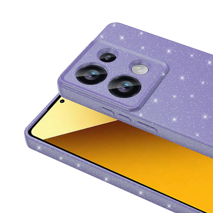 Xiaomi Redmi Note 13 Pro 4G Kılıf Kamera Korumalı Simli Lüks Zore Koton Kapak Gri