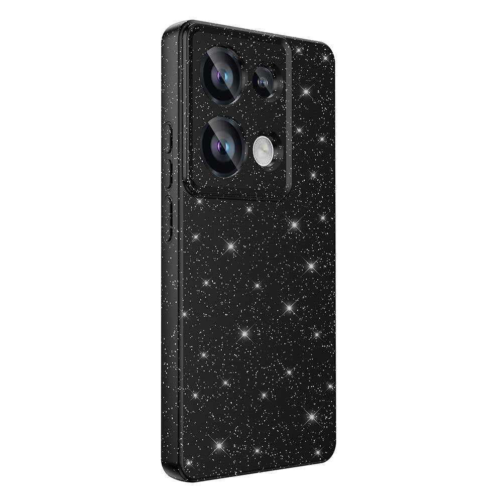 Xiaomi Redmi Note 13 Pro 4G Kılıf Kamera Korumalı Simli Lüks Zore Koton Kapak Turuncu