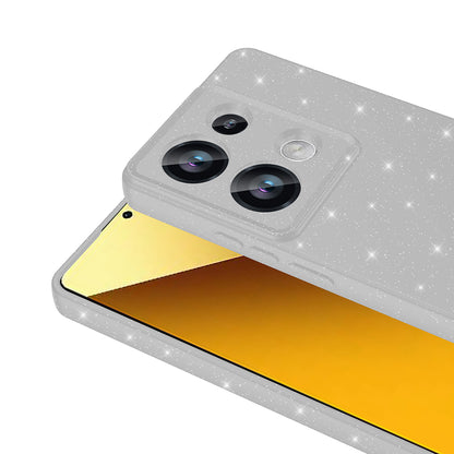 Xiaomi Redmi Note 13 Pro 4G Kılıf Kamera Korumalı Simli Lüks Zore Koton Kapak Pembe Koyu