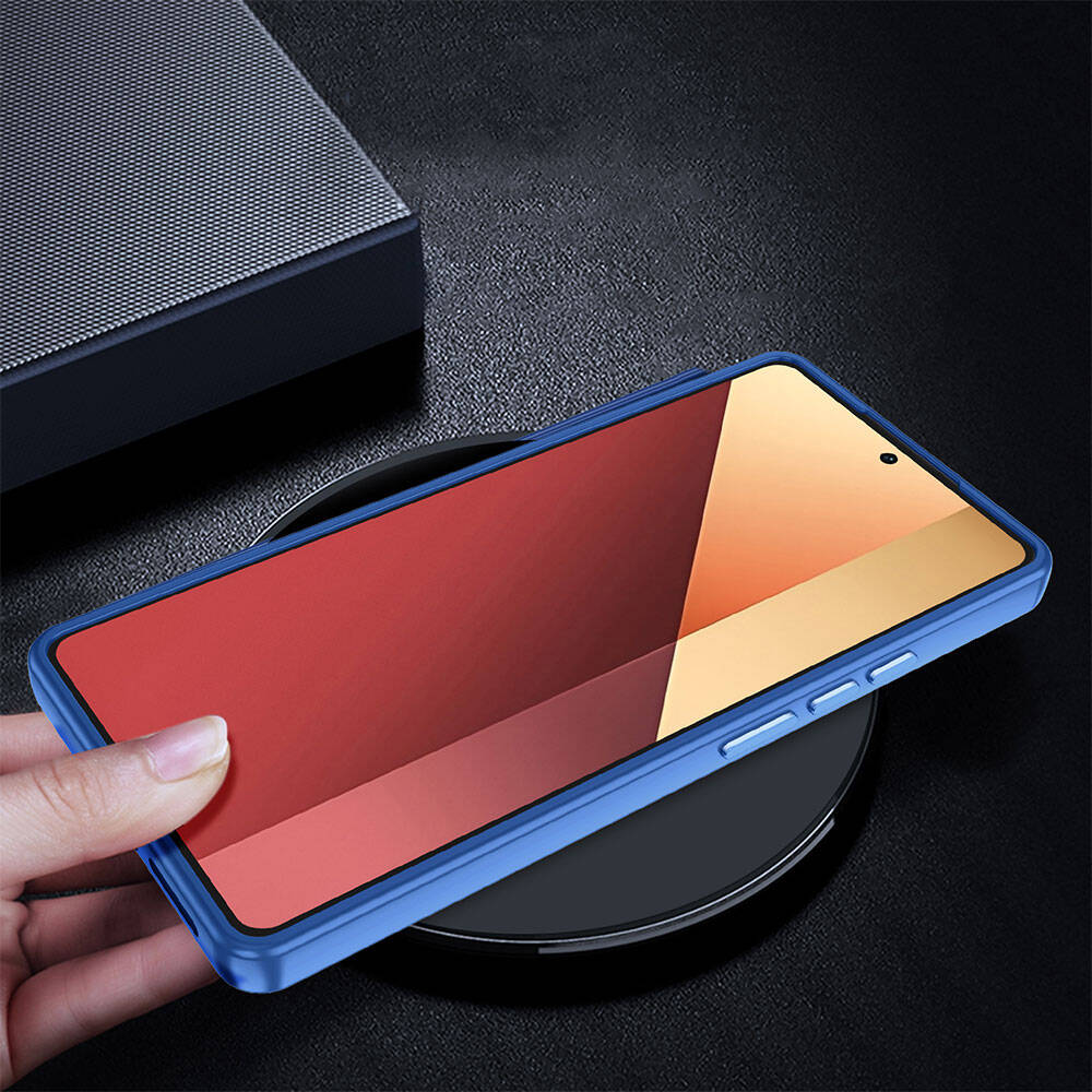 Xiaomi Redmi Note 13 Pro 4G Kılıf Zore Flora Kapak Mavi