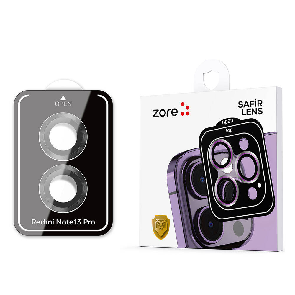 Xiaomi Redmi Note 13 Pro 4G Zore Kamera Lens Koruyucu Cam Filmi Gümüş