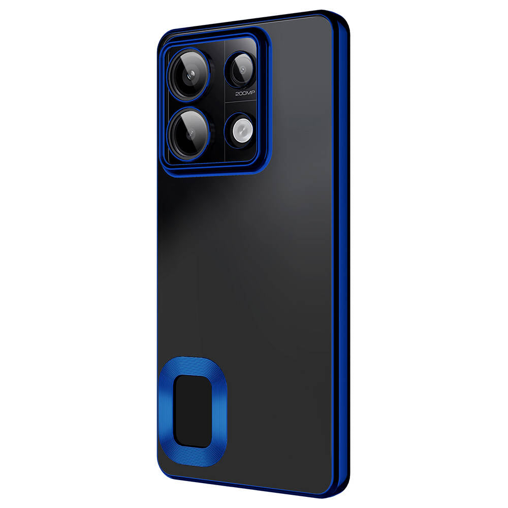 Xiaomi Redmi Note 13 Pro 5G Kılıf Kamera Korumalı Logo Gösteren Zore Omega Kapak Gümüş