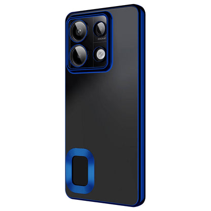 Xiaomi Redmi Note 13 Pro 5G Kılıf Kamera Korumalı Logo Gösteren Zore Omega Kapak Lacivert